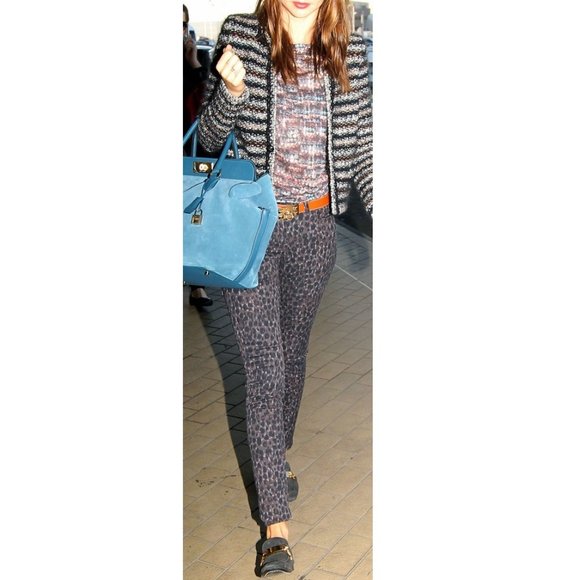 SCANLAN THEODORE Ocelot Purple  Leopard Print Skinny Jeans RRP$280 - Picture 5 of 10